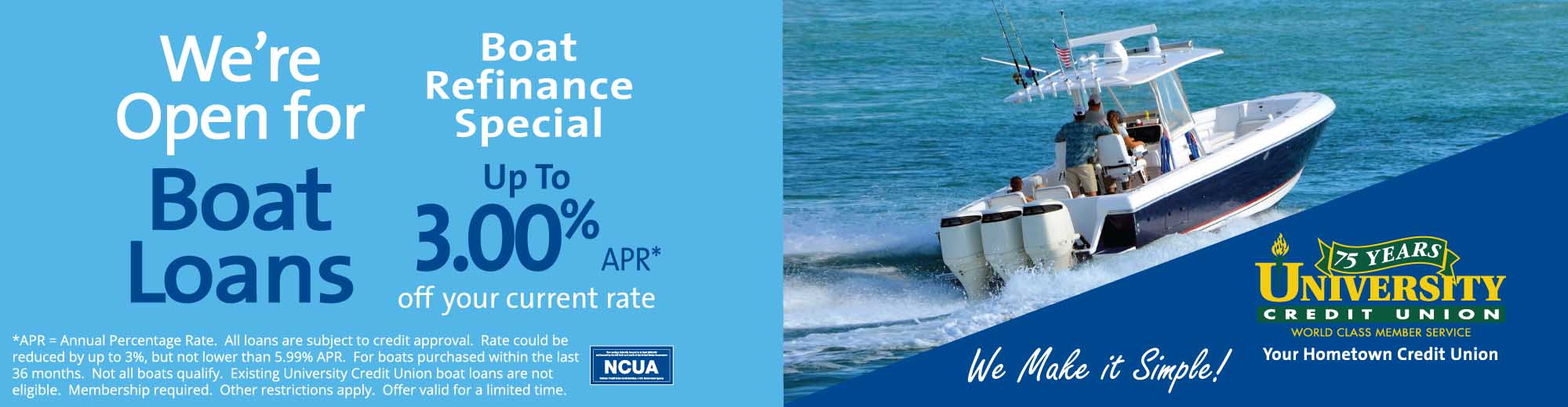 Save Up to 3.00% Off Your Boat Loan